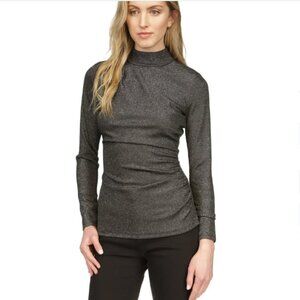 NEW Michael Kors Women's Asymmetrical Ruched Long-Sleeve Top XL